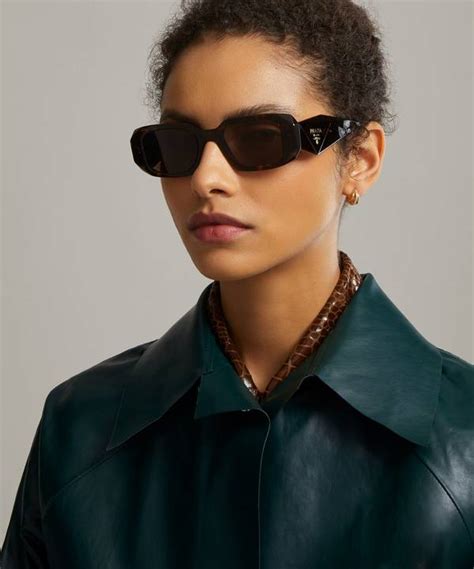 prada circle glasses|Prada rectangle sunglasses.